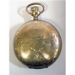 WASHINGTON WATCH CO. LIBERTY BELL HUNTING CASE POCKET WATCH, RUNS!