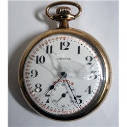 BUREN WATCH CO. CAPITOL OPEN FACE POCKET WATCH