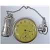 Image 1 : ELGIN OPEN FACE POCKET WATCH W / CHAIN, RUNS