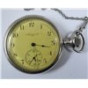 Image 2 : ELGIN OPEN FACE POCKET WATCH W / CHAIN, RUNS