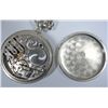 Image 3 : ELGIN OPEN FACE POCKET WATCH W / CHAIN, RUNS