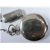 Image 5 : ELGIN OPEN FACE POCKET WATCH W / CHAIN, RUNS