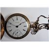 Image 2 : AMERICAN WALTHAM WATCH CO HUNTING CASE with CHAIN, RUNS
