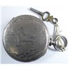 Image 2 : T.F. COOPER LONDON KEY WIND POCKET WATCH, ARGENT SILVER, RUNS / WORKS