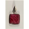 Image 1 : Ruby Pendant Rough Cut in Sterling Silver
