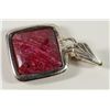 Image 2 : Ruby Pendant Rough Cut in Sterling Silver