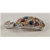 Image 2 : Multi-Semi Precious Gemstone Pendant set in Sterling Silver