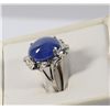 Image 2 : Oval Tanzanite Ring set in 14K white Gold