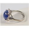 Image 3 : Oval Tanzanite Ring set in 14K white Gold