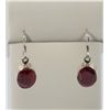 Image 1 : Ruby Earrings Set in Sterling Silver