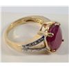 Image 3 : Ruby & Diamond Ring in 14K Yellow & White Gold