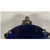 Image 2 : Deep Blue Oval Sapphire Diamond Pendant