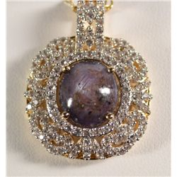 Oval Natural Ruby Pendant Necklace