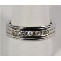 Men's Diamond 14K White Gold Band