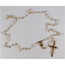 Crystal & Gold Creed Brand Rosary