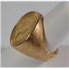 Image 2 : Men's 14K Gold Canadian Coin Ring