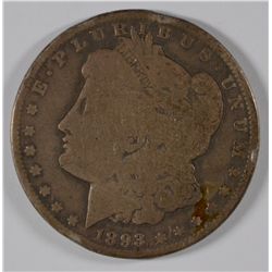 1893-O MORGAN DOLLAR AG