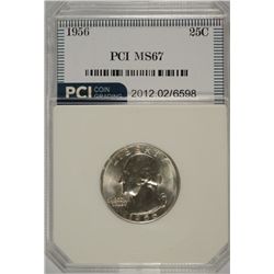 1956 WASHINGTON QUARTER, PCI MS-67  TRENDS FOR $200.00