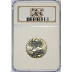1964 WASHINGTON QUARTER, NGC MS-66