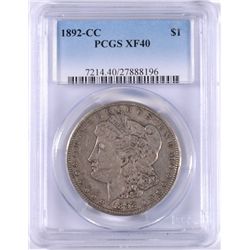 1892-CC MORGAN DOLLAR PCGS XF-40