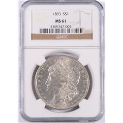 1893 MORGAN DOLLAR NGC MS-61