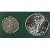 Image 2 : 1939 WALKING LIBERTY HALF DOLLAR & 1989 SILVER AMERICAN EAGLE