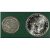 Image 3 : 1939 WALKING LIBERTY HALF DOLLAR & 1989 SILVER AMERICAN EAGLE