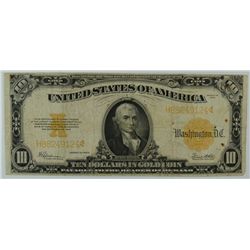 1922 $10 US GOLD CERTIFICATE