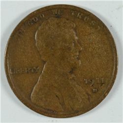 1911-S LINCOLN CENT F/VF