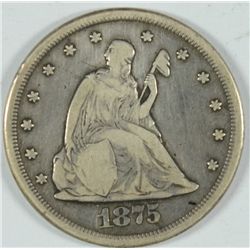 1875-CC TWENTY CENT PC F/VF