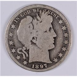 1897-O BARBER HALF DOLLAR AG