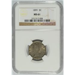 1899 V-NICKEL NGC MS-61