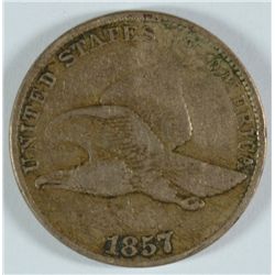 1857 FLYING EAGLE CENT, F/VF  NICE!