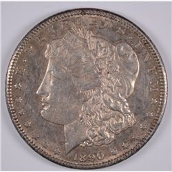 1890-CC MORGAN SILVER DOLLAR, AU-58 PL  NICE!!