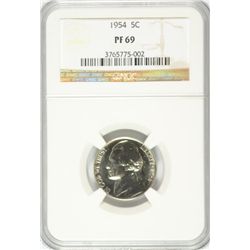 1954 JEFFERSON NICKEL, NGC PROOF-69!