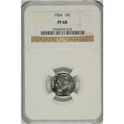 1954 ROOSEVELT DIME, NGC PROOF-68