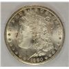 Image 2 : 1880-CC MORGAN SILVER DOLLAR, ACG MS-64  WHITE!