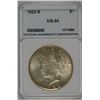 Image 1 : 1922-S PEACE SILVER DOLLAR, NNC MS-64
