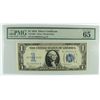 Image 1 : 1934 $1.00 SILVER CERTIFICATE "FUNNY BACK"  PMG 65 GEM EPQ