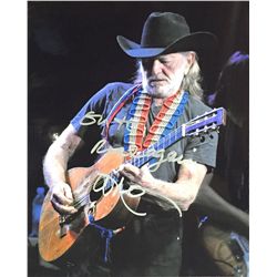 Willie Nelson original signed 8x10 photograph including the inscription "On the Road Again"