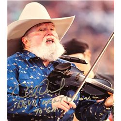 Charlie Daniels original signed 8x10 photograph including the inscription "Devil Went Down to GA"