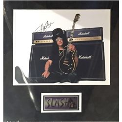 Slash, lead guitar from Guns N' Roses Original Signed and Matted Marshall Amps promo photo