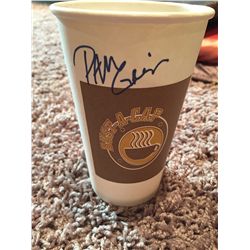 Prop Bust A Cap Coffee Cup from the film  Jackie Brown  signed by Pam Grier who starred in the film