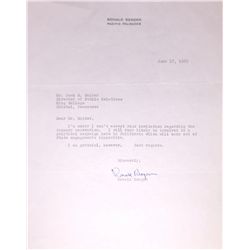 President Ronald Reagan Original Signed Letter from 1985 on his personal stationary