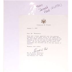 President Gerald Ford Original Signed Letter from 1995 on his personal stationary