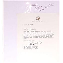 President Gerald Ford Original Signed Letter from 1995 on his personal stationary