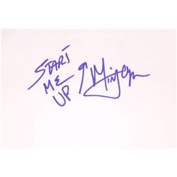 Mick Jagger Original Signed Autograph Page with the rare inscription "Start Me Up"