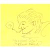 Image 1 : DeForest Kelley from the series "Star Trek" Original Sketch and Autograph with the inscription "He's