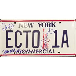 "Ghostbusters" Original Multi Signed Prop License Plate by stars Dan Akryod, Bill Murray and Harold 