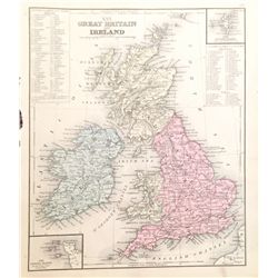 1868 Copperplate Map from Mitchell's Modern Atlas of Great Britain and Ireland (Russia, Sweden, Norw